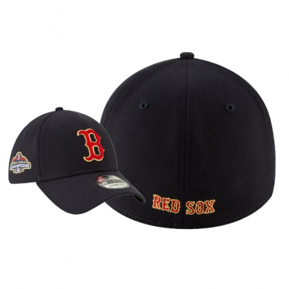 Men's Boston Red Sox Navy 2019 Gold Program 39THIRTY Flex Hat Navy
