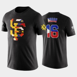 Men's #16 Carlos Rodon San Francisco Giants Black 2022 Filipino Heritage Night T-Shirt