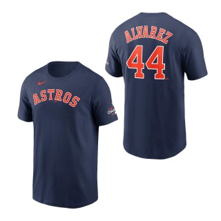 Men's Houston Astros Yordan Alvarez Navy 2022 World Series Champions Name & Number T-Shirt