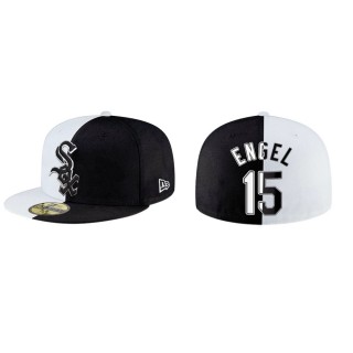 Adam Engel White Sox White Black Split 59FIFTY Hat