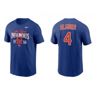 Albert Almora Jr New York Mets Royal 1986 World Series 35th Anniversary Infamous T-Shirt