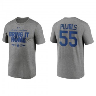 Albert Pujols Los Angeles Dodgers Gray 2021 Postseason Proving Grounds T-Shirt