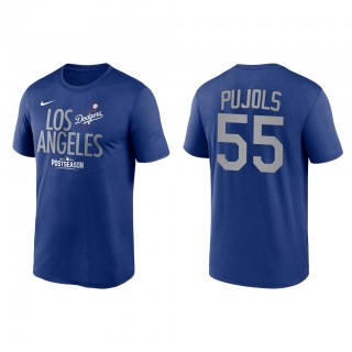 Albert Pujols Los Angeles Dodgers Royal 2021 Postseason Authentic Collection Dugout T-Shirt