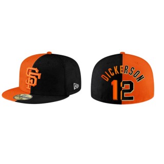 Alex Dickerson Giants Orange Black Split 59FIFTY Hat