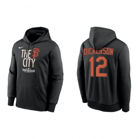 Alex Dickerson San Francisco Giants Black 2021 Postseason Authentic Collection Dugout Pullover Hoodie