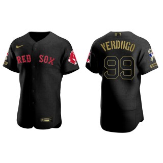 Alex Verdugo Boston Red Sox Salute to Service Black Jersey