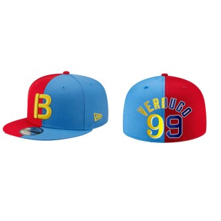 Alex Verdugo Red Sox Red Blue Split 59FIFTY Hat
