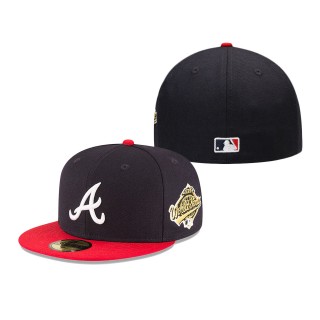 Atlanta Braves Side Patch 1995 World Series 59FIFTY Fitted Hat Navy