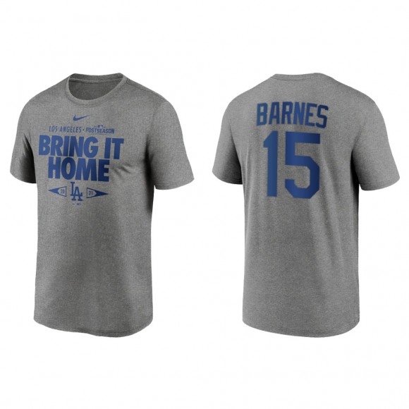 Austin Barnes Los Angeles Dodgers Gray 2021 Postseason Proving Grounds T-Shirt