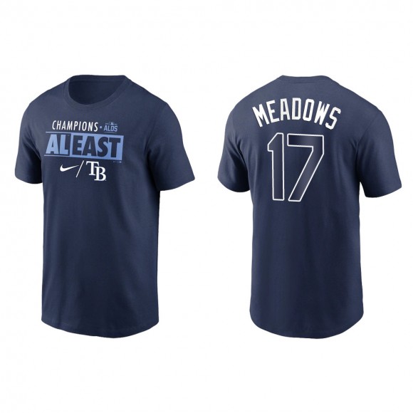 Austin Meadows Rays Navy 2021 AL East Division Champions T-Shirt