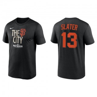Austin Slater San Francisco Giants Black 2021 Postseason Authentic Collection Dugout T-Shirt
