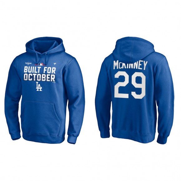 Billy McKinney Los Angeles Dodgers Royal 2021 Postseason Locker Room Pullover Hoodie