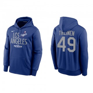 Blake Treinen Los Angeles Dodgers Royal 2021 Postseason Authentic Collection Dugout Pullover Hoodie
