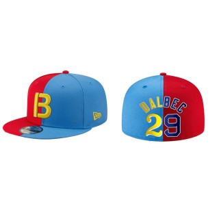 Bobby Dalbec Red Sox Red Blue Split 59FIFTY Hat