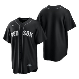 Red Sox Black White 2021 All Black Fashion Jersey