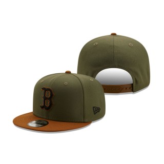 Boston Red Sox Color Pack 2-Tone 9FIFTY Snapback Hat Olive Brown