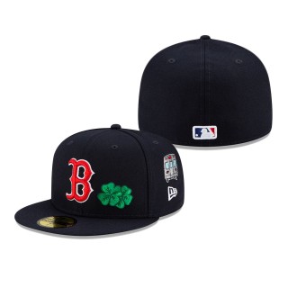 Boston Red Sox Patchwork Undervisor 59FIFTY Fitted Hat Navy