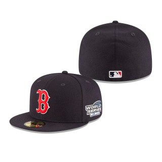 Boston Red Sox Side Patch 2004 World Series 59FIFTY Fitted Hat Navy