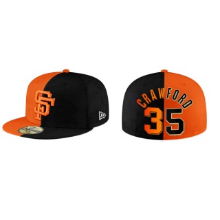 Brandon Crawford Giants Orange Black Split 59FIFTY Hat