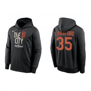 Brandon Crawford San Francisco Giants Black 2021 Postseason Authentic Collection Dugout Pullover Hoodie