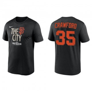 Brandon Crawford San Francisco Giants Black 2021 Postseason Authentic Collection Dugout T-Shirt