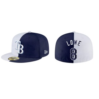 Brandon Lowe Rays White Navy Split 59FIFTY Hat
