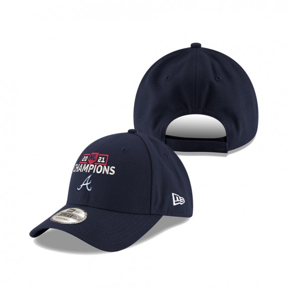 Men's Atlanta Braves Navy 2021 National League Champions 9FORTY Adjustable Hat