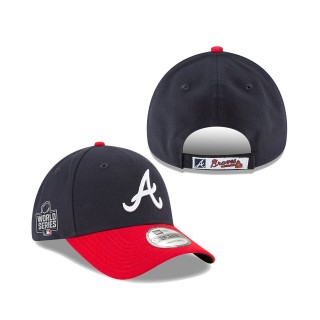Men's Atlanta Braves Navy Red 2021 World Series Bound Side Patch 9FORTY Adjustable Hat