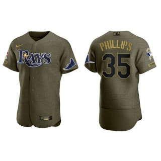 Brett Phillips Tampa Bay Rays Salute to Service Green Jersey
