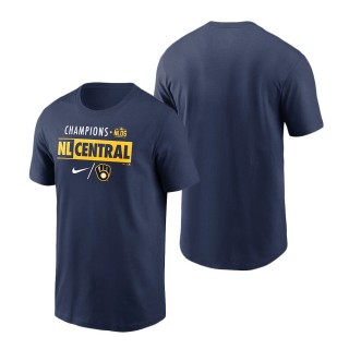 Brewers Navy 2021 NL Central Division Champions T-Shirt