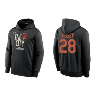 Buster Posey San Francisco Giants Black 2021 Postseason Authentic Collection Dugout Pullover Hoodie