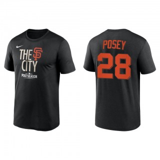 Buster Posey San Francisco Giants Black 2021 Postseason Authentic Collection Dugout T-Shirt