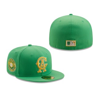California Angels Cooperstown Collection 1967 All-Star Game Side Patch Yellow Undervisor 59FIFTY Fitted Hat Kelly Green