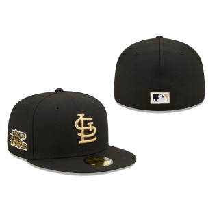 St. Louis Cardinals 1982 World Series Metallic Gold Undervisor 59FIFTY Fitted Hat Black