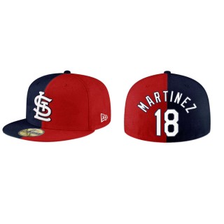 Carlos Martinez Cardinals Navy Red Split 59FIFTY Hat