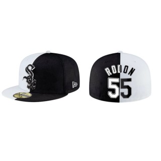 Carlos Rodon White Sox White Black Split 59FIFTY Hat