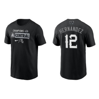 Cesar Hernandez White Sox Black 2021 AL Central Division Champions T-Shirt
