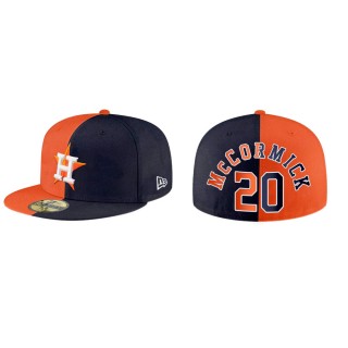 Chas McCormick Houston Astros Orange Navy Split Hat