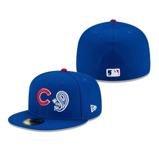 Chicago Cubs Patchwork Undervisor 59FIFTY Fitted Hat Royal