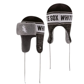 White Sox New Era Knit Trapper Hat Black