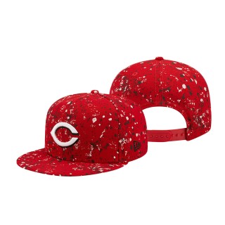 Reds New Era Splatter 9FIFTY Snapback Hat Red