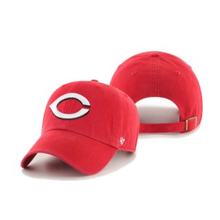 Reds Youth Team Logo Clean Up Adjustable Hat Red