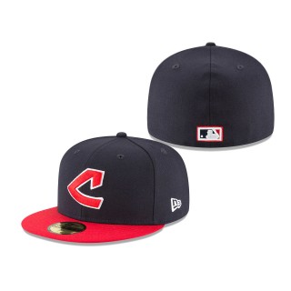 Indians Cooperstown Collection Logo 59FIFTY Fitted Hat Navy