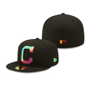 Cleveland Indians Neon Fill 59FIFTY Cap Black