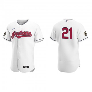Cleveland Indians White Home Authentic Roberto Clemente Jersey