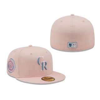Rockies 1993 Inaugural Year Sky Undervisor 59FIFTY Fitted Hat Pink