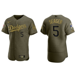 Corey Seager Los Angeles Dodgers Salute to Service Green Jersey