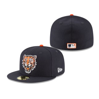 Tigers Cooperstown Collection Logo 59FIFTY Fitted Hat Navy
