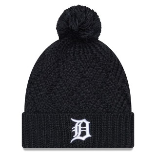 Detroit Tigers Women's Brisk Cuffed Knit Hat with Pom Navy