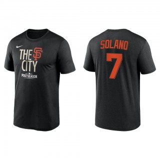 Donovan Solano San Francisco Giants Black 2021 Postseason Authentic Collection Dugout T-Shirt